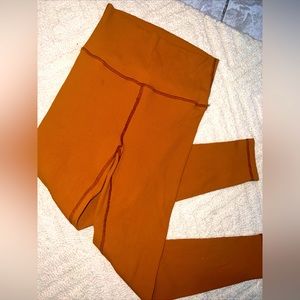 Rust brown ribbed new leggings hamptons store s high waist quality soft yoga